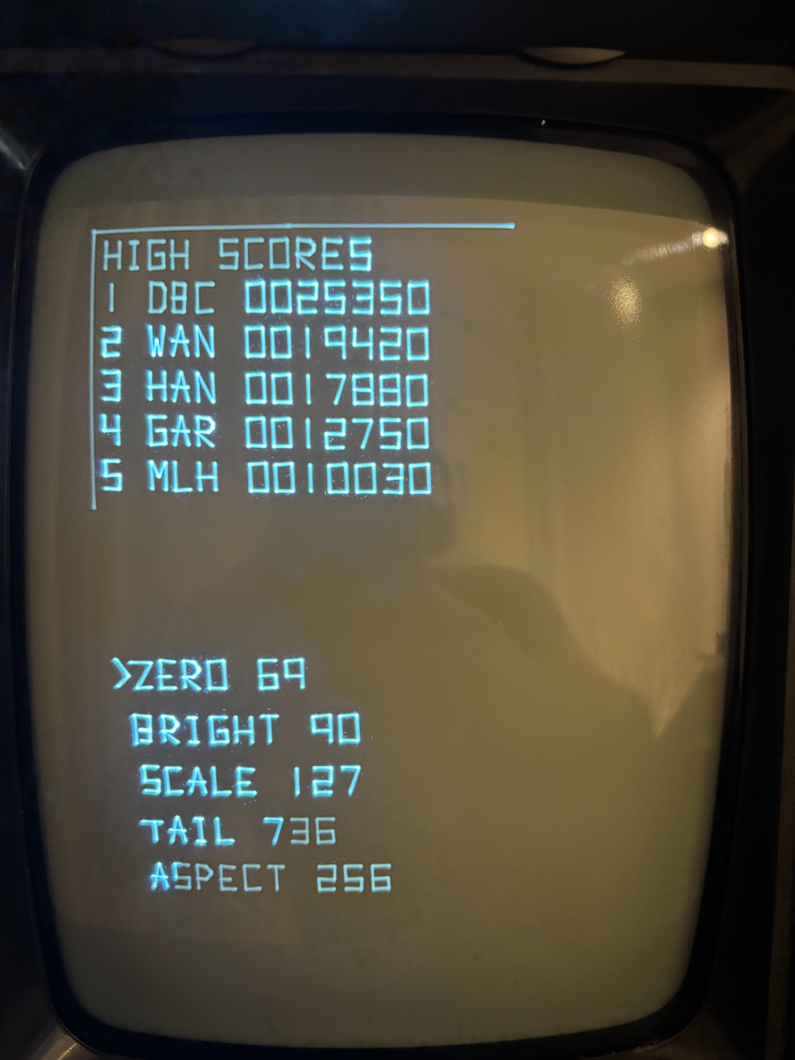 Calibrating a console